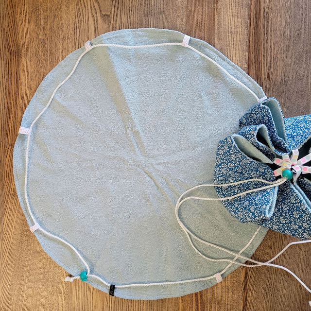 Tapis de piscine "Pieds au sec" bleu