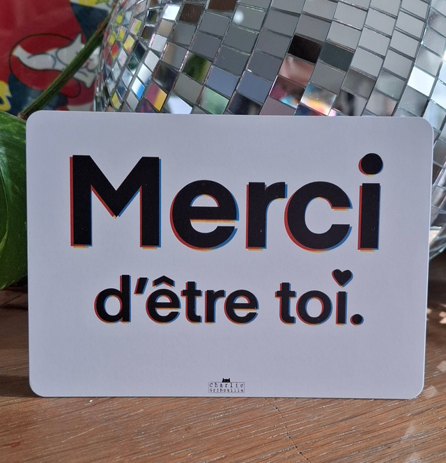 Carte postale Merci d'être toi