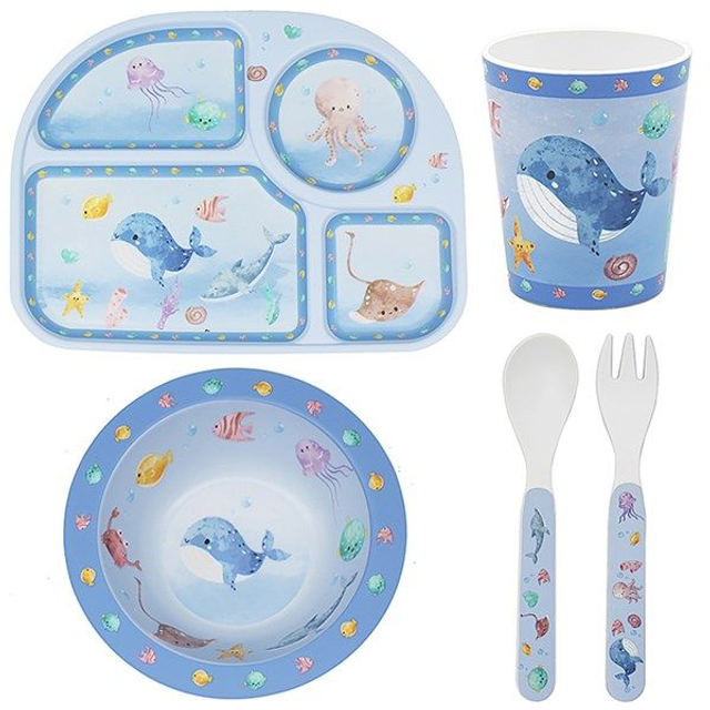 4 Piece Baby Dinner Sea Life