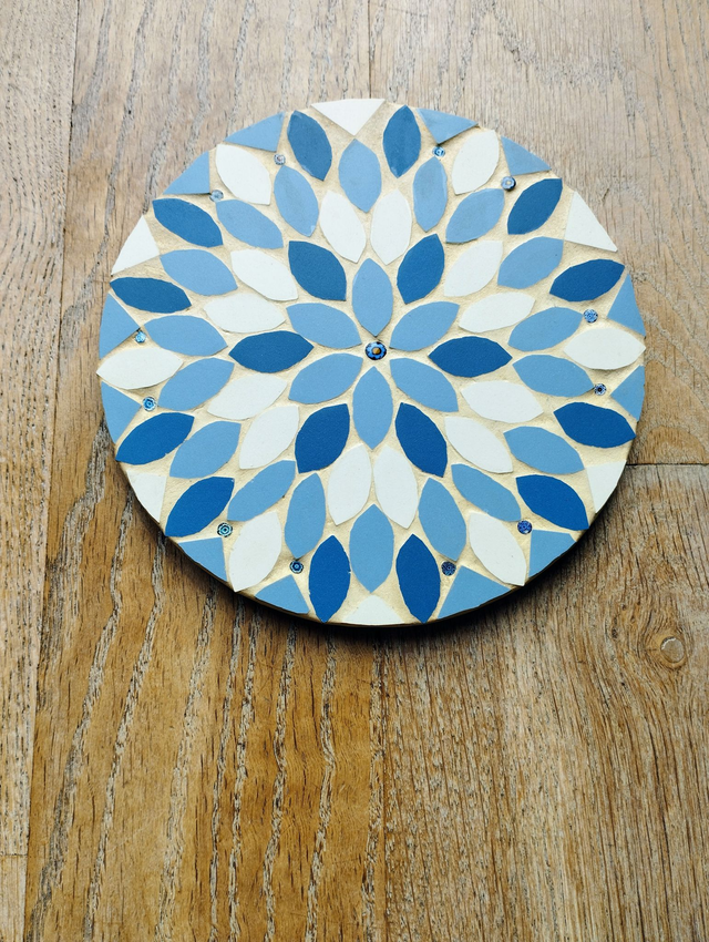 Dessous-de-plat Rosace Bleu (sur commande)