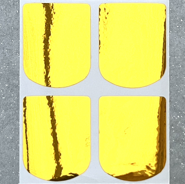 Yellow Gold Chrome Stickers (Set of 4)