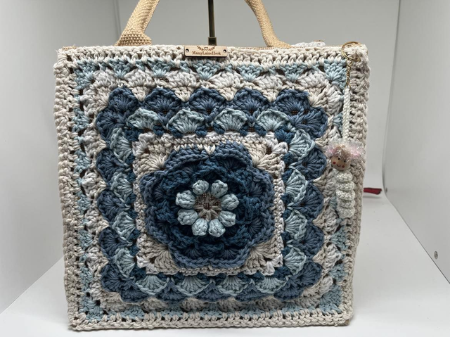 Sac mandala fait au crochet