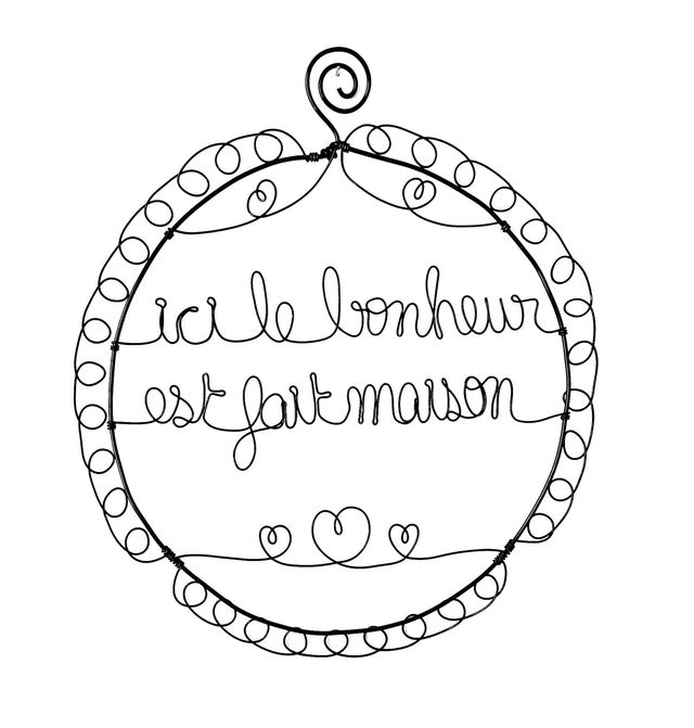 Cadre &quot;Ici le bonheur est fait maison&quot;