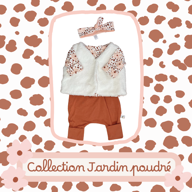 Bandeau à nouer - collection Jardin poudré