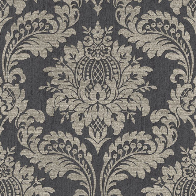 Archive Damask - Black / Gold