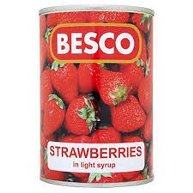 Besco Strawberries In Light Syrup 160g