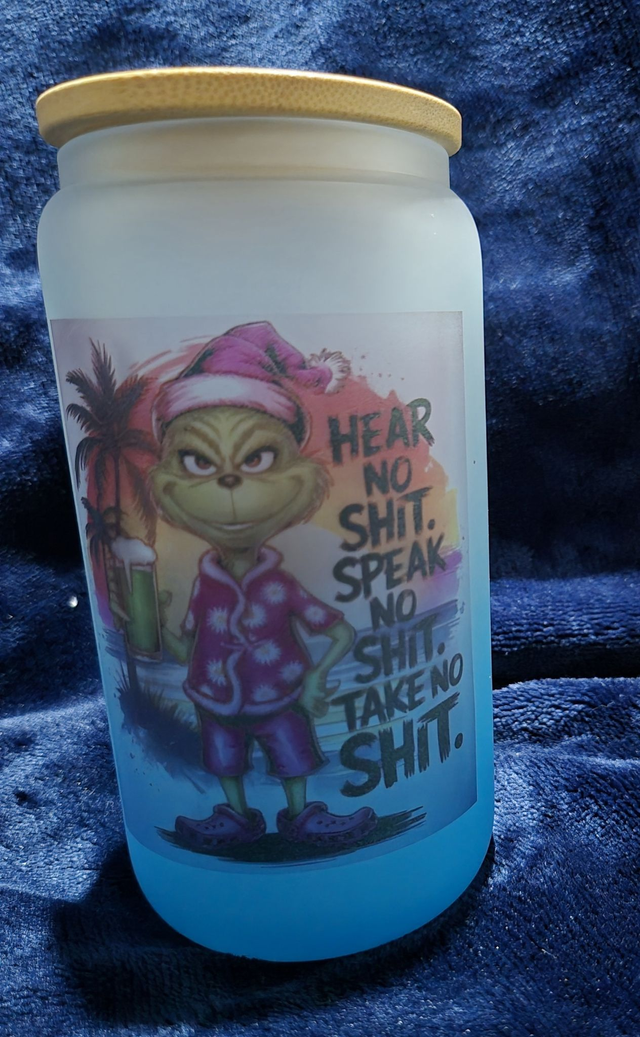 Frosted Glass Tumbler - Sublimated