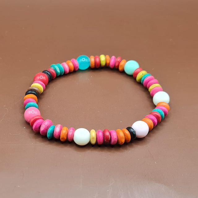 Bracelet Tunisie Multicolore rose