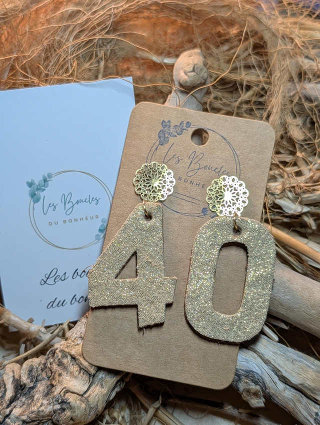 Boucles d'oreilles chiffres fétiches 40