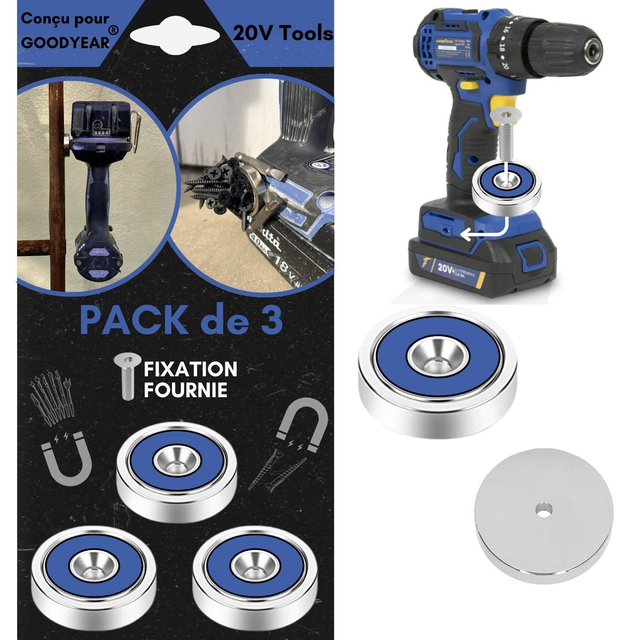 Support Magnétique GOODYEAR (lot de 3)