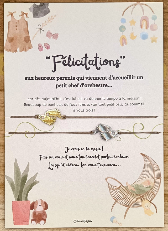 Duo Parents Félicitations Naissance 