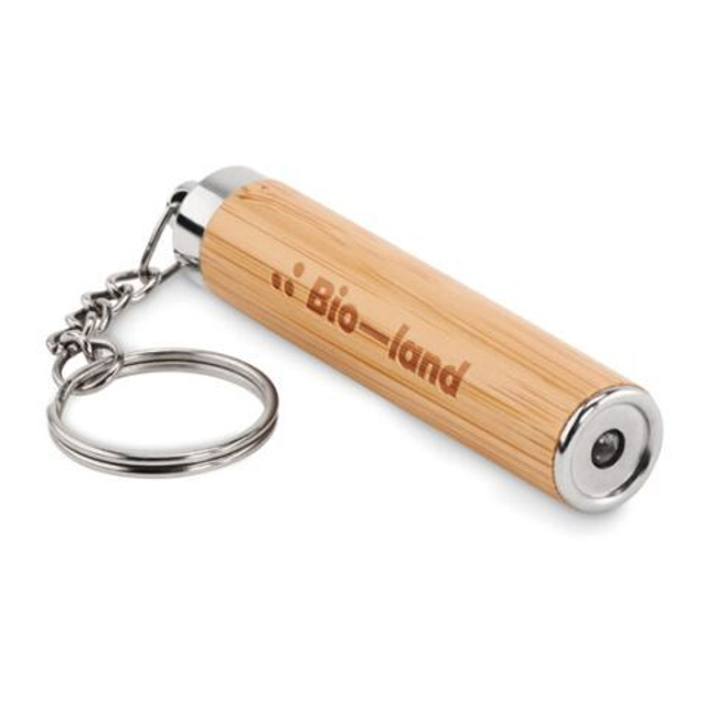 Mini bamboo torch with keyring