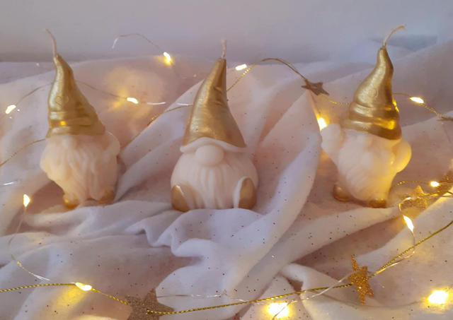 LOT DE 3 BOUGIES GNOMES