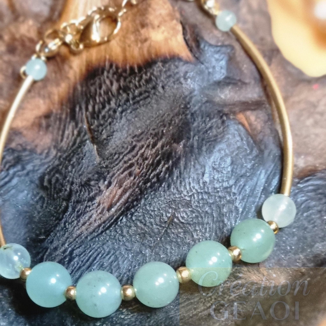 Jumelle Élégante phrénite et aventurine verte