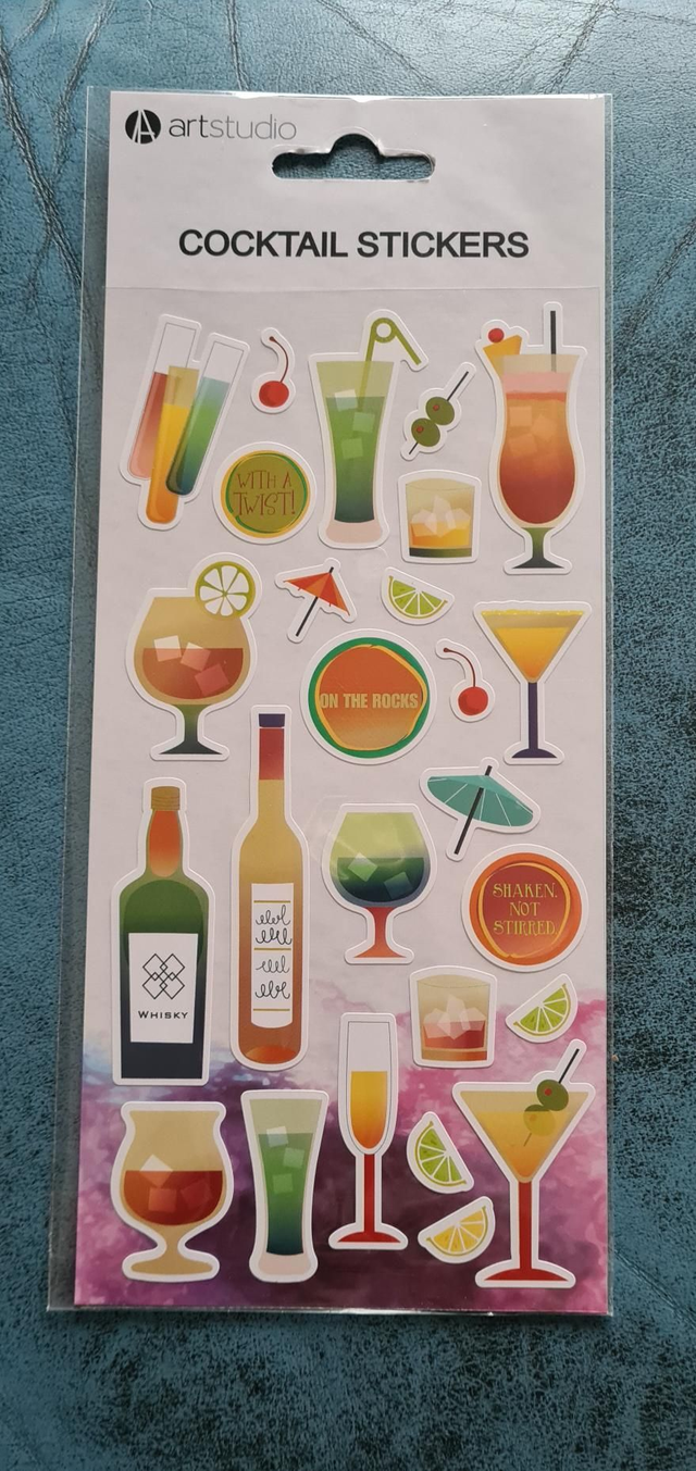 Cocktail stickers sheet