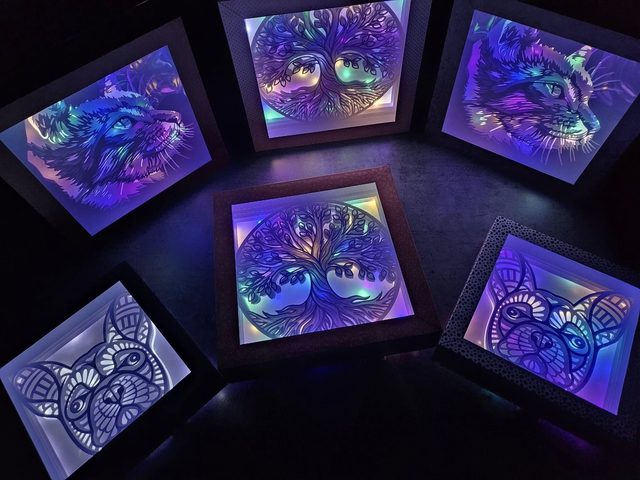 Cadre lumineux personnalisé 20x20 (uniquement par prise de commande par mail)