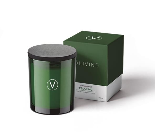 Geurkaars “Relaxing” – soja, met lavendel, bergamot &amp; vanille