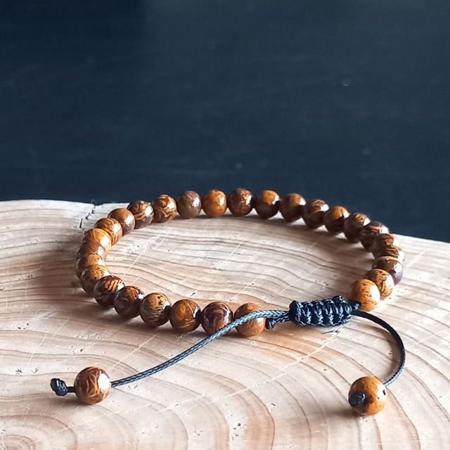 Bracelet ajustable en Jaspe Mariam (Jaspe peau d'éléphant)