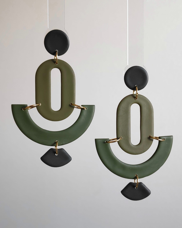 Art Déco verdes caqui