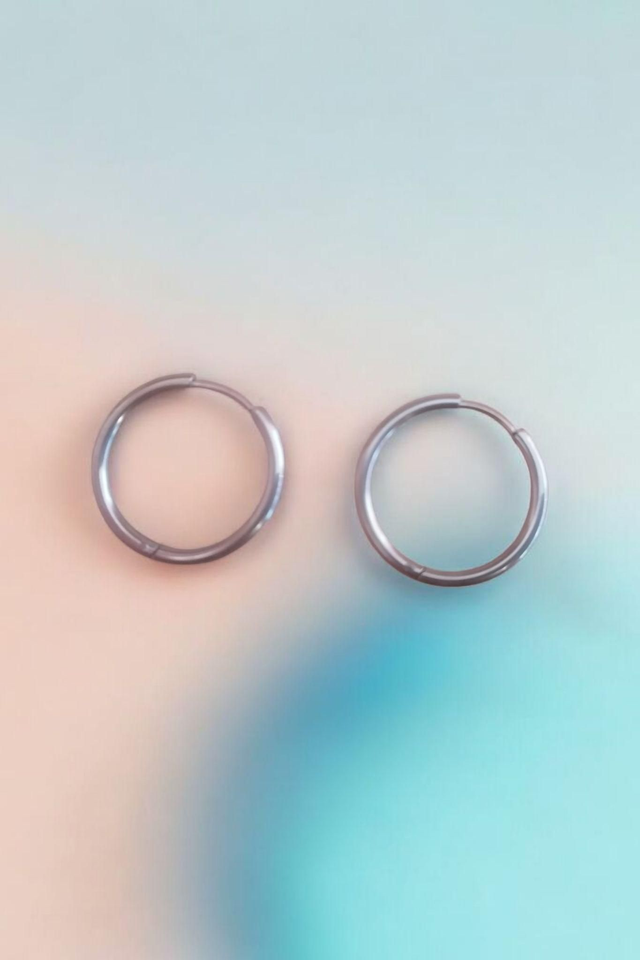 Créole argenté 20mm acier inoxydable hypoallergénique 