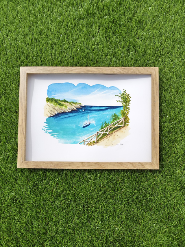 MENORCA  - Acuarela original Tamaño A4   