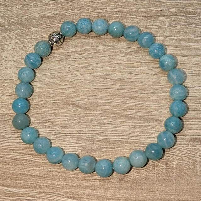 Bracelet "Amazonite du Pérou" 6mm BR-027