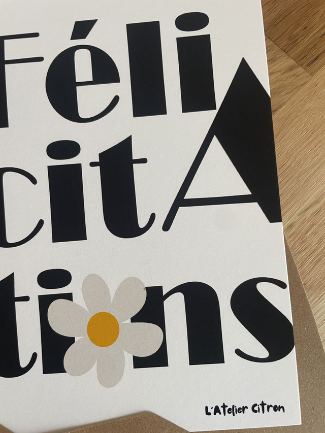Carte A6 - Félicitations