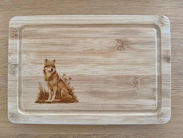 Planche à découper en bambou gravée au laser – création artisanale