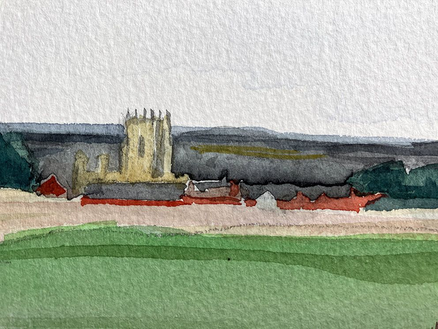 Black Mill, Beverley, original watercolour, approx 22 x 15 inches ( half imperial )