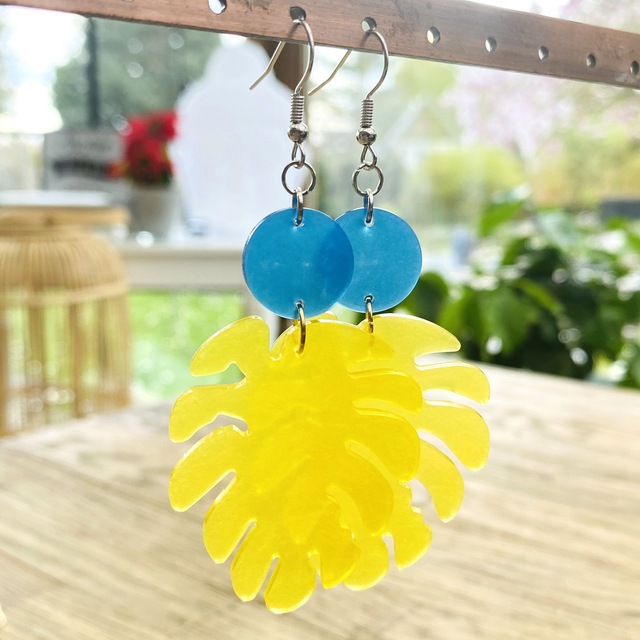 Boucles d'oreilles California Feuille