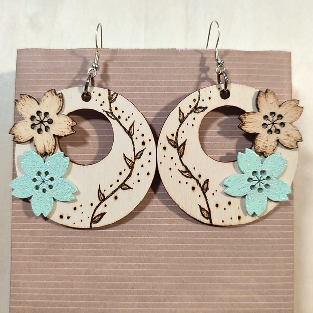 Boucle d'oreilles en bois