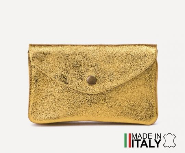 Porte monnaie cuir irisé 