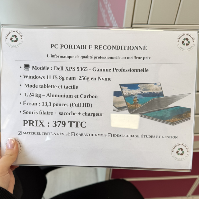 Pc portable « Dell XPS 9365 - Gamme Professionnelle »