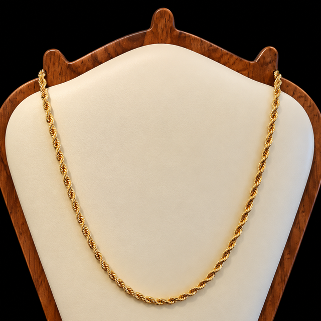 9ct Gold Rope Twist Chain 