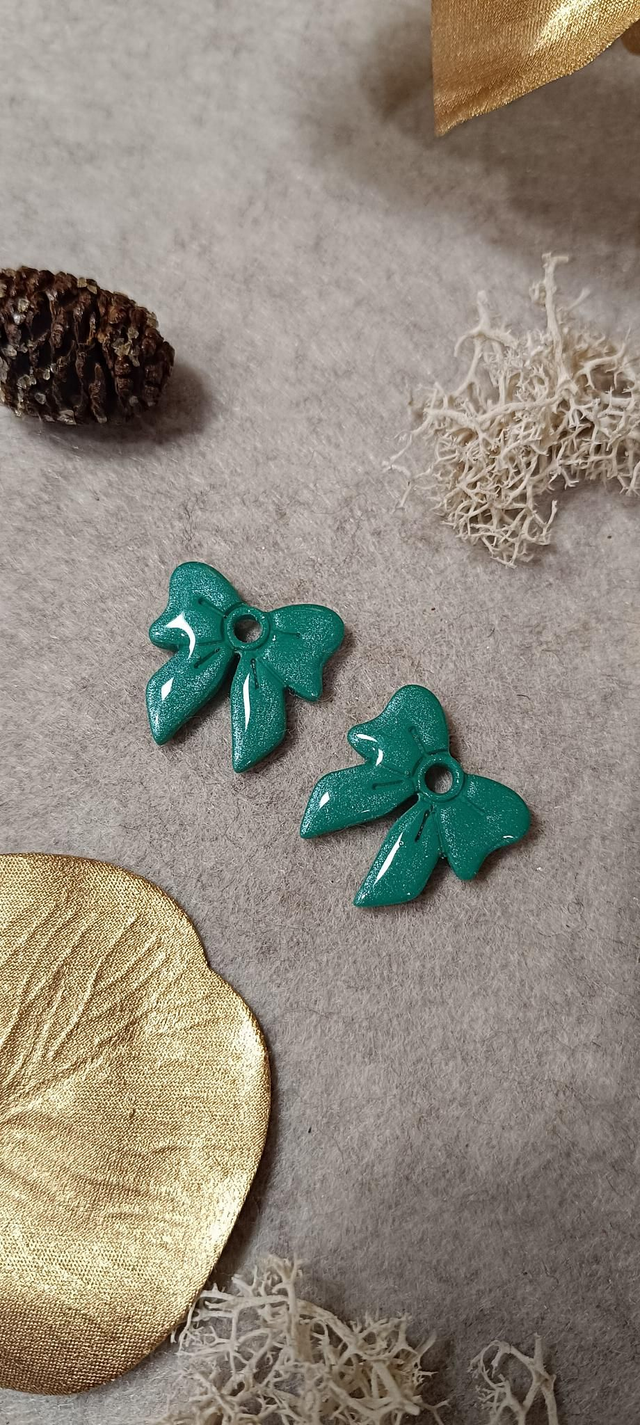 Pampilles noeud vert irisé 