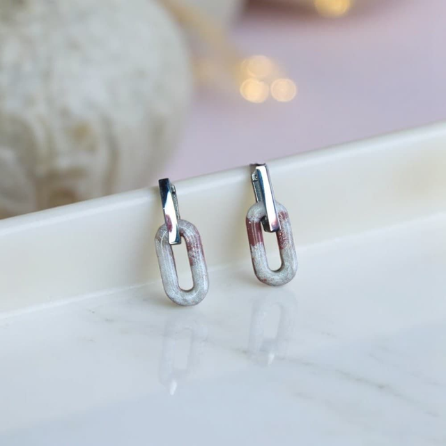 Créoles Terra Nacre rectangle