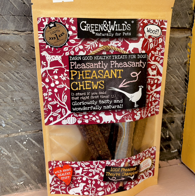 Green & Wild’s Pheasant Chews 100g