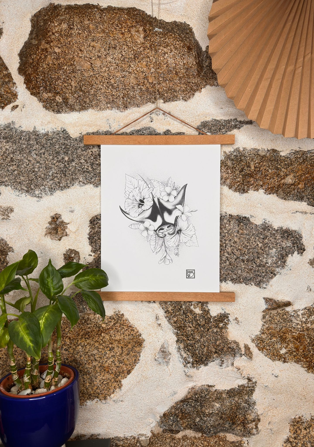 Print Raie Manta Tropicale