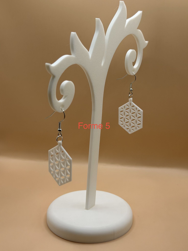 Boucles d'oreilles Géométrique - Losange -Triangle - Mandala -  Attaches Crochet inox