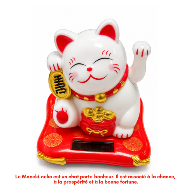 Chat Maneki-Neko ~ Solaire à Bras Mobile