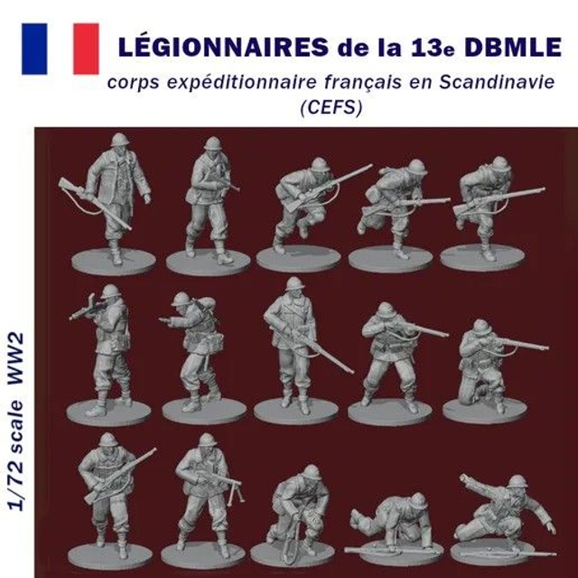 Rezpla - 1/72 Legionaires de la 13e DBMLE (Corps Expeditionnare Francais en Scandivanie (CEFS))