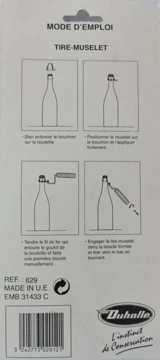 Tire-Muselets – Bouchage du Cidre – DUHALLE