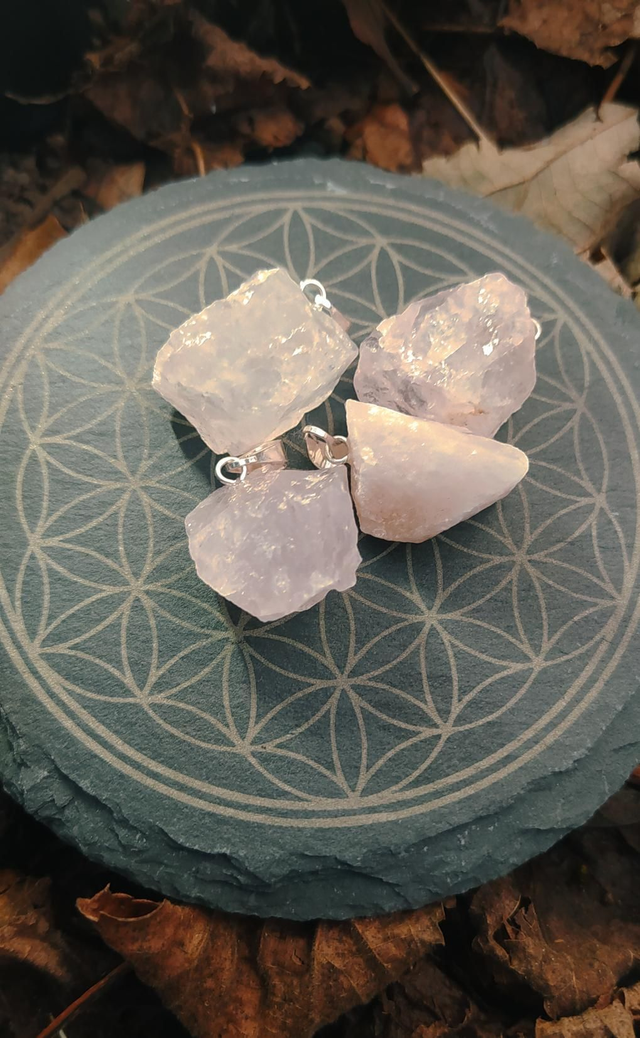 Pendentif Quartz rose 