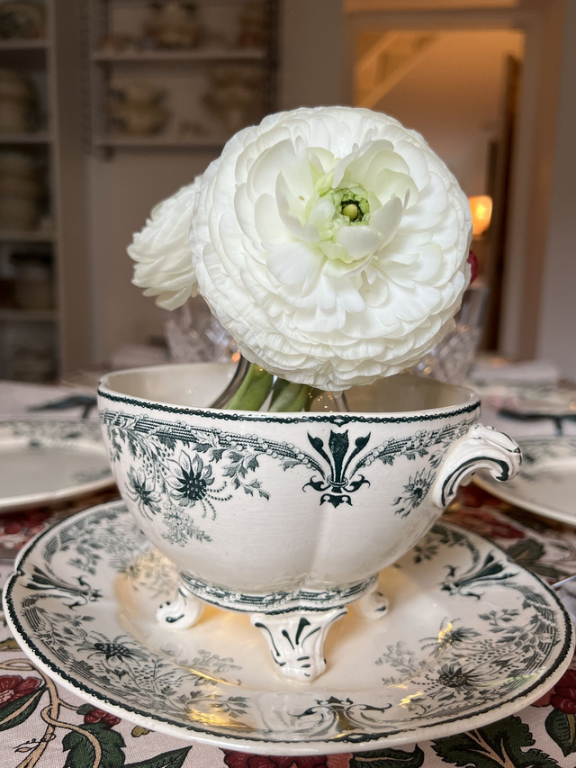 MOLIERE - Saucière sur dormant signée Sarreguemines - Terre de Fer