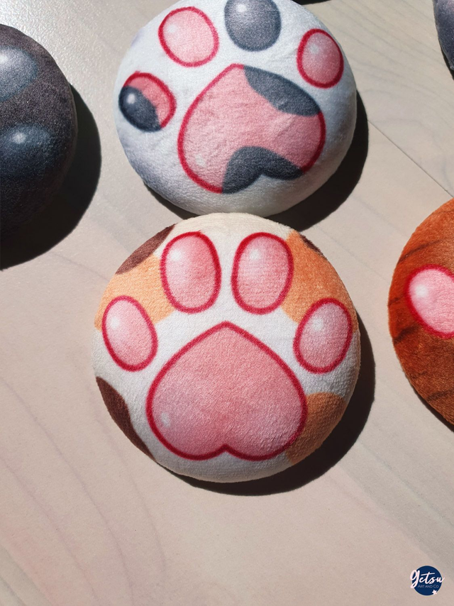 Badge squish - patoune calicot