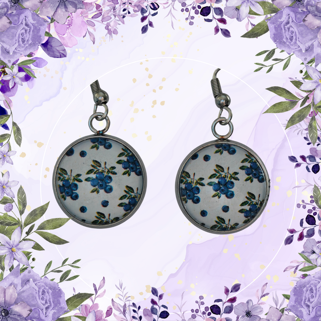 C - Mauno mustikka -korvakorut 