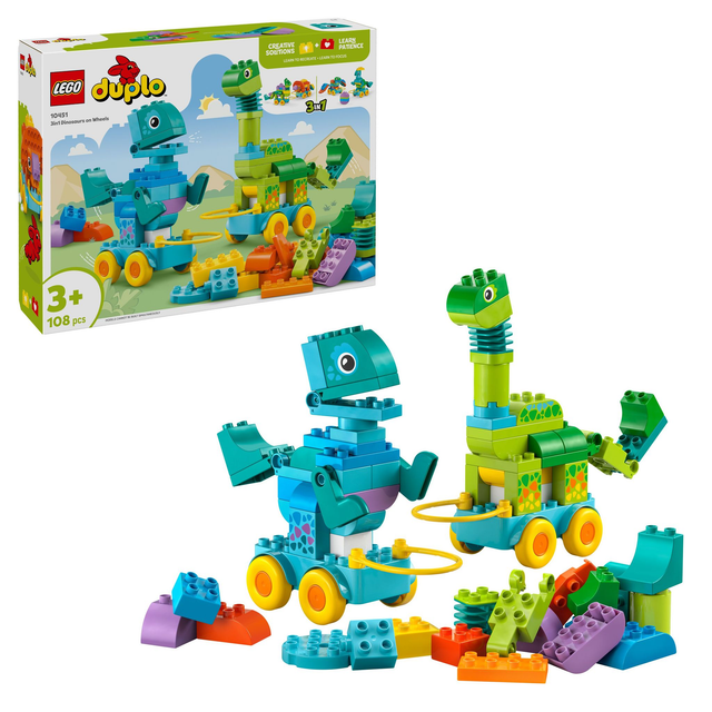 LEGO DUPLO 10451 Dinos auf Rädern 3-in-1-Set