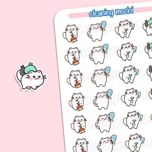 Mochi macht sauber Sticker Sheet - ST2414