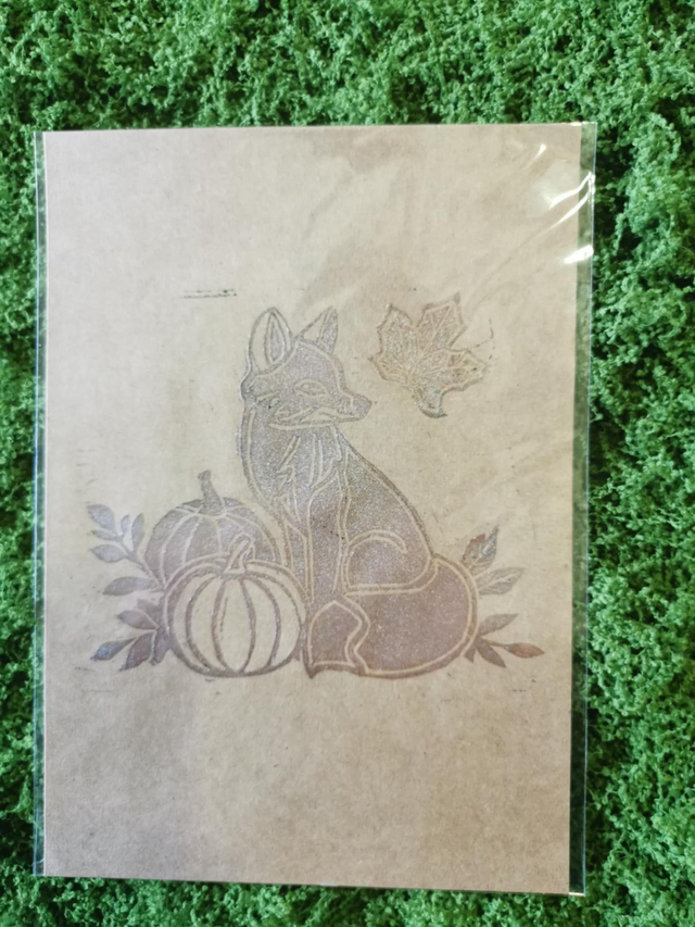 Renard &amp; courges bronze