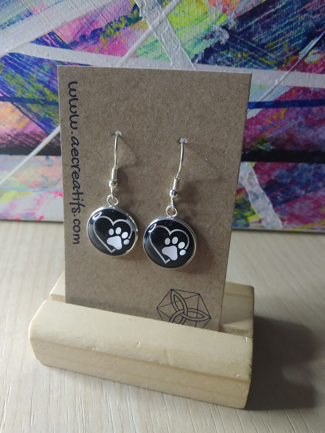 &quot;Les p&#039;tites pattes&quot; noir coeur 